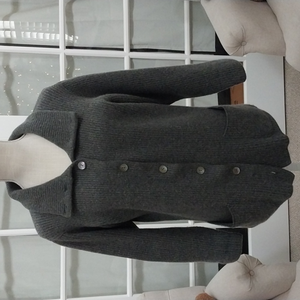 Unbranded Scotland 100% Cashmere Knitted Cardigan Sweater in Grey Women's Large